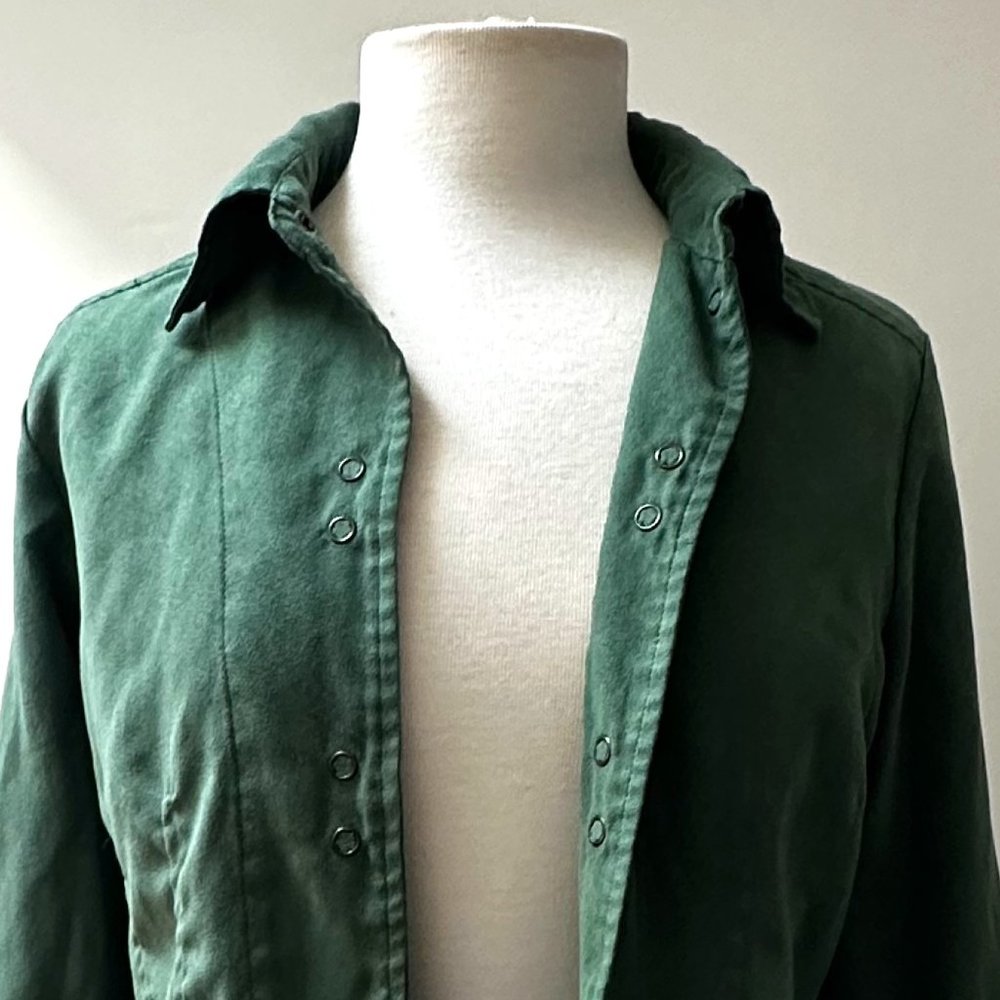 Great Northwest Green Faux Suede Top